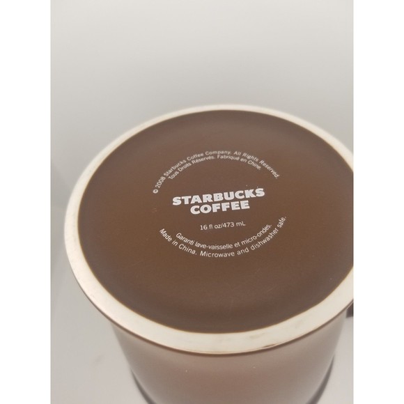 Starbucks Abbey Large Brown Coffee Mugs w/ White 16oz 2008
Set of 2 - Picture 9 of 12